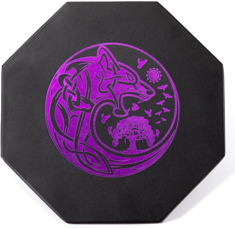 Soar Forge DND Dice Tray - Premium 9 Inch Tray for Dungeons and Dragons: Exquisitely Detailed Purple World Tree & Wolf Raven Design - Perfect Rolling & Box Storage to Protect Your Dice for D&D and RPG - Image 2